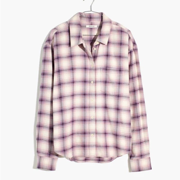 Madewell Flannel Kempton Button-Up Shirt In Linbrook Plaid